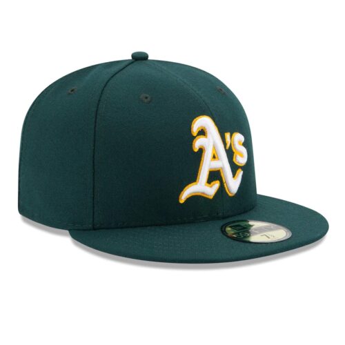 New Era Oakland Athletics Road Green 59FIFTY Fitted Hat Right Front