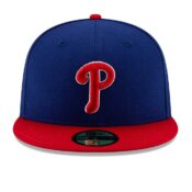 New Era Philadelphia Phillies Alternate 1 Royal Red 59FIFTY Fitted Hat Front