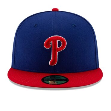 New Era 59Fifty Philadelphia Phillies Alternate Authentic Collection On Field Fitted Hat Royal Red
