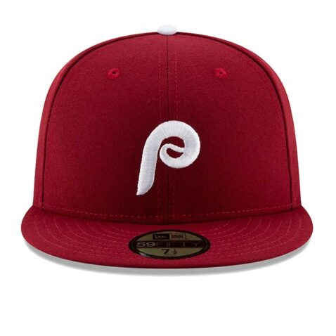 New Era Philadelphia Phillies Alternate 2 Maroon 59FIFTY Fitted Hat Front