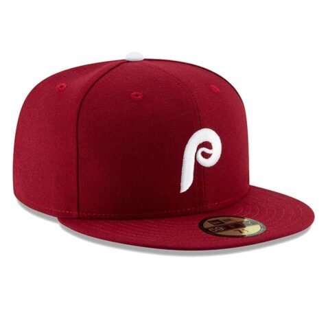 New Era Philadelphia Phillies Alternate 2 Maroon 59FIFTY Fitted Hat Right Front