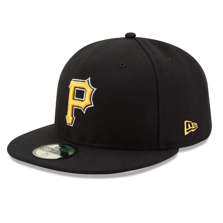 New Era Pittsburgh Pirates Alternate 1 Black 59FIFTY Fitted Hat Left Front New Era Pittsburgh Pirates Alternate 1 Black 59FIFTY Fitted Hat Left Front