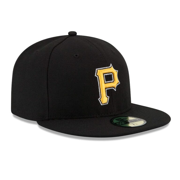 New Era Pittsburgh Pirates Alternate 1 Black 59FIFTY Fitted Hat Right Front New Era Pittsburgh Pirates Alternate 1 Black 59FIFTY Fitted Hat Right Front