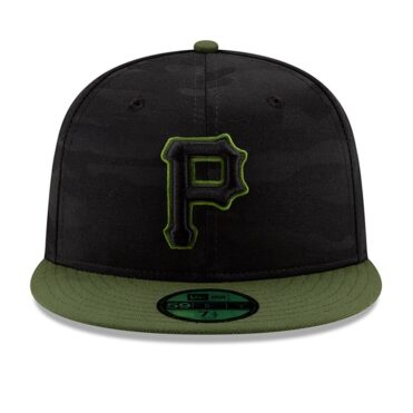 New Era 59Fifty Pittsburgh Pirates Alternate 3 Authentic Collection On Field Fitted Hat Black Army Green
