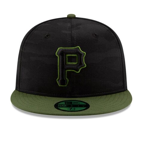 New Era Pittsburgh Pirates Alternate 3 Army Green 59FIFTY Fitted Hat Front