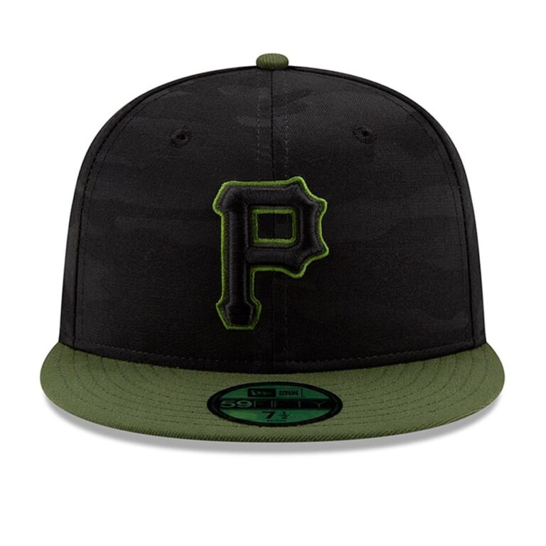 New Era Pittsburgh Pirates Alternate 3 Army Green 59FIFTY Fitted Hat Front New Era Pittsburgh Pirates Alternate 3 Army Green 59FIFTY Fitted Hat Front