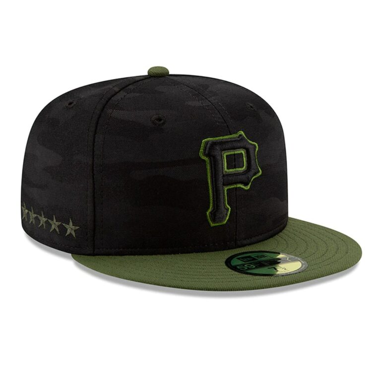 New Era Pittsburgh Pirates Alternate 3 Army Green 59FIFTY Fitted Hat Right Front New Era Pittsburgh Pirates Alternate 3 Army Green 59FIFTY Fitted Hat Right Front