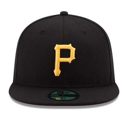 New Era Pittsburgh Pirates Game Black 59FIFTY Fitted Hat Front