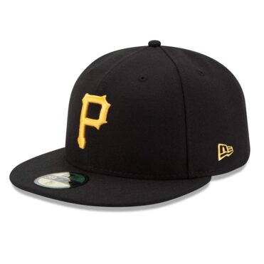 New Era Pittsburgh Pirates Game Black 59FIFTY Fitted Hat Left Front