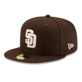 New Era San Diego Padres Alternate 1 Dark Brown 59FIFTY Fitted Hat Left Front