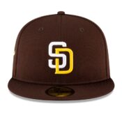 New Era San Diego Padres Batting Practice Official Team Colors 59Fifty Fitted Hat Front
