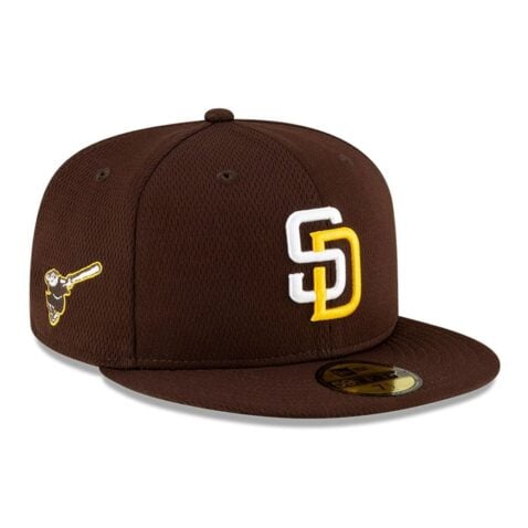 New Era San Diego Padres Batting Practice Official Team Colors 59Fifty Fitted Hat Right Front