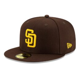 New Era San Diego Padres Game Dark Brown 59FIFTY Fitted Hat Left Front