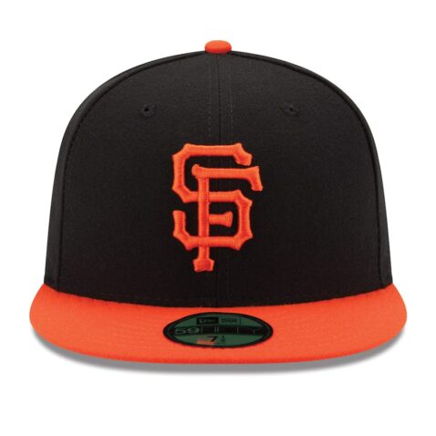 New Era San Francisco Giants Alternate 1 Black Orange 59FIFTY Fitted Hat Front