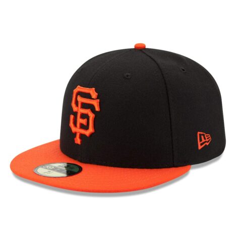 New Era San Francisco Giants Alternate 1 Black Orange 59FIFTY Fitted Hat Left Front