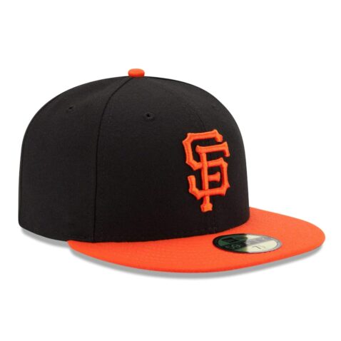 New Era San Francisco Giants Alternate 1 Black Orange 59FIFTY Fitted Hat Right Front
