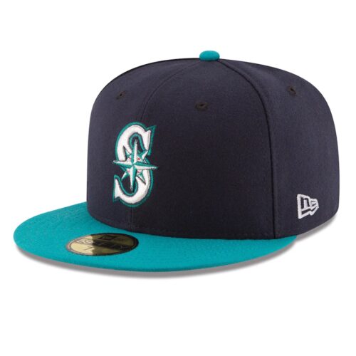 New Era Seattle Mariners Alternate 1 Dark Navy Tale 59FIFTY Fitted Hat Left Front