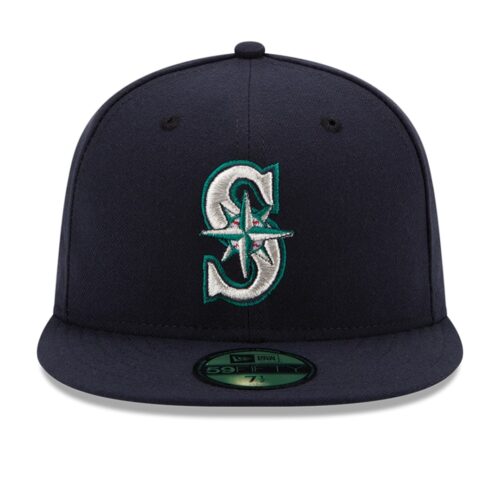 New Era Seattle Mariners Game Navy Blue 59FIFTY Fitted Hat Front
