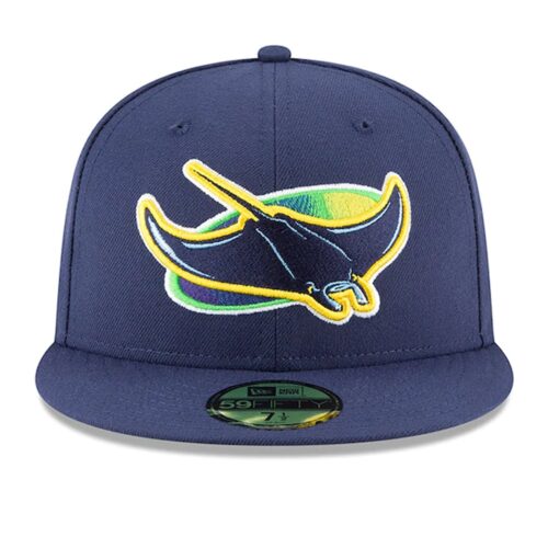 New Era Tampa Bay Rays Alternate 1 Light Navy 59FIFTY Fitted Hat Front