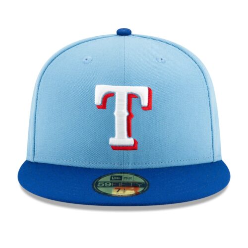 New Era Texas Rangers Alternate 2 Light Blue 59FIFTY Fitted Hat Front
