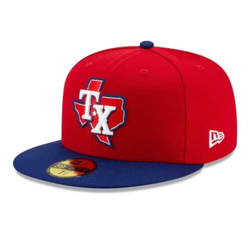 New Era Texas Rangers Alternate 3 Red Royal Blue 59FIFTY Fitted Hat Left Front