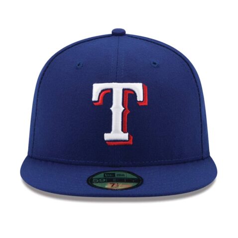 New Era Texas Rangers Game Royal Blue 59FIFTY Fitted Hat Front