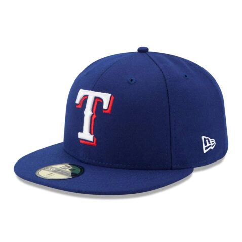 New Era Texas Rangers Game Royal Blue 59FIFTY Fitted Hat Left Front