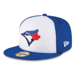 New Era 59Fifty Toronto Blue Jays Alternate 3 Authentic Collection On Field Fitted Hat White Royal Blue
