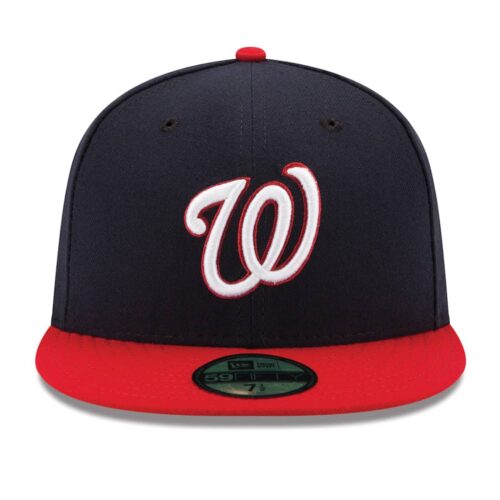 New Era Washington Nationals Alternate 1 Navy Red 59FIFTY Fitted Hat Front
