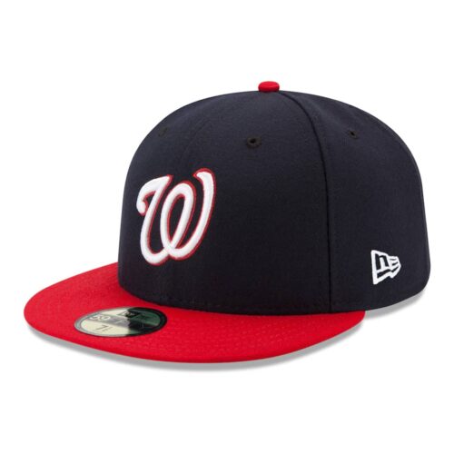 New Era Washington Nationals Alternate 1 Navy Red 59FIFTY Fitted Hat Left Front