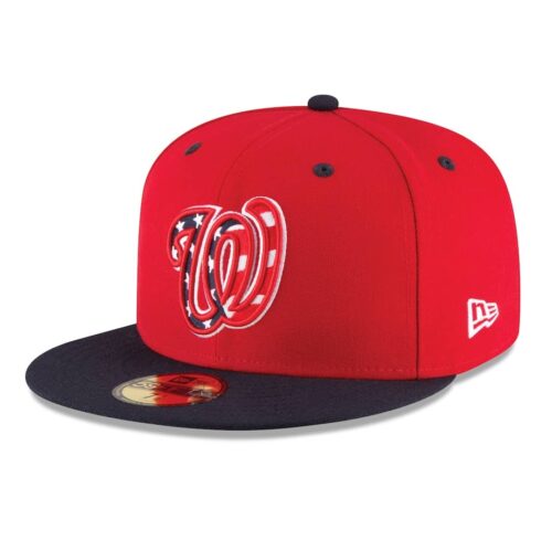 New Era Washington Nationals Alternate 3 Red Navy 59FIFTY Fitted Hat Left Front