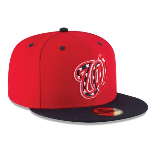 New Era Washington Nationals Alternate 3 Red Navy 59FIFTY Fitted Hat Right Front