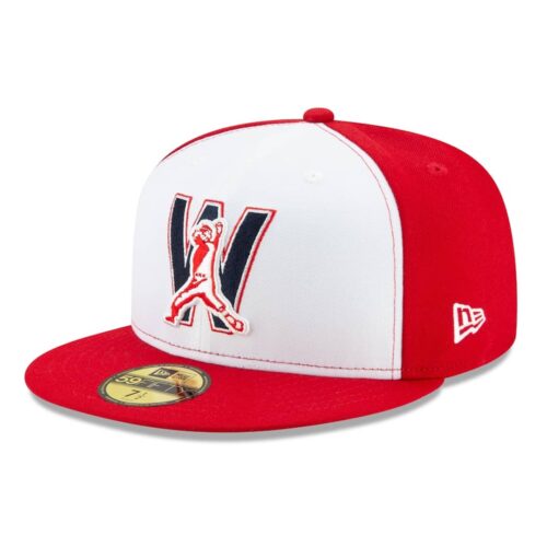 New Era Washington Nationals Alternate 4 Red White 59FIFTY Fitted Hat Left Front