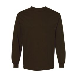Plain Long Sleeve T-Shirt Dark Chocolate