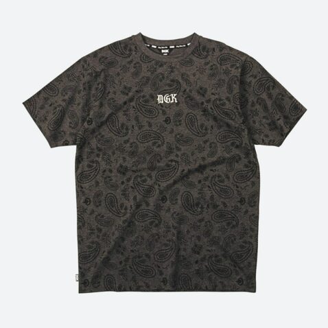 DGK Paisley Knit T-Shirt Charcoal Heather Front