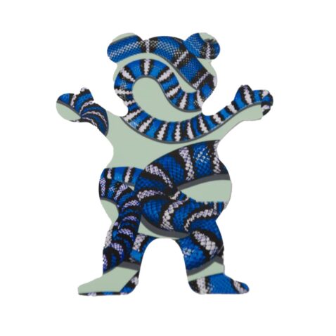 Grizzly XL Bear Sticker Blue