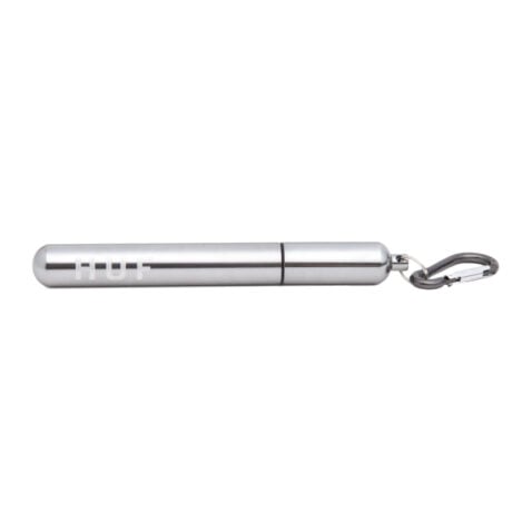HUF Suck It Reusable Straw Silver Closed