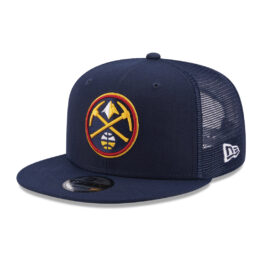 New Era 9Fifty Denver Nuggets Classic Trucker Official Team Colors Snapback Hat Front Right