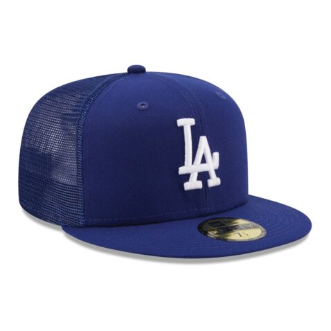 New Era 59Fifty Los Angeles Dodgers Classic Trucker Dark Royal Fitted Hat New Era 59Fifty Los Angeles Dodgers Classic Trucker Dark Royal Fitted Hat Front Left