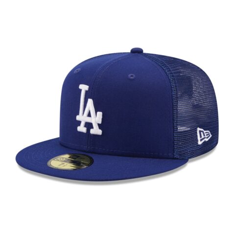 New Era 59Fifty Los Angeles Dodgers Classic Trucker Dark Royal Fitted Hat New Era 59Fifty Los Angeles Dodgers Classic Trucker Dark Royal Fitted Hat Front Right