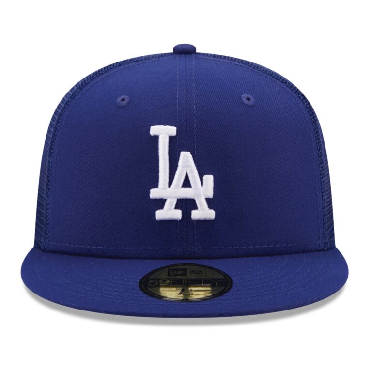 New Era 59Fifty Los Angeles Dodgers Classic Trucker Dark Royal Fitted Hat Front New Era 59Fifty Los Angeles Dodgers Classic Trucker Dark Royal Fitted Hat Front