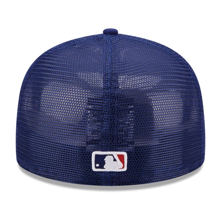 New Era 59Fifty Los Angeles Dodgers Classic Trucker Dark Royal Fitted Hat Rear New Era 59Fifty Los Angeles Dodgers Classic Trucker Dark Royal Fitted Hat Rear