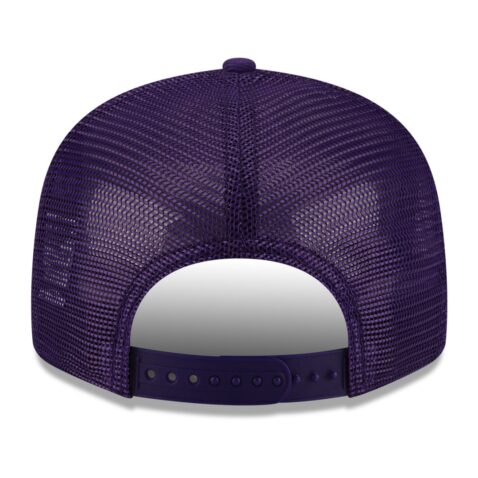 New Era 9Fifty Los Angeles Lakers Classic Trucker Official Team Colors Snapback Hat Rear