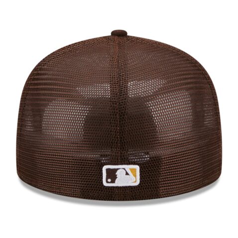 New Era 59Fifty San Diego Padres Classic Trucker Dark Brown Fitted Hat Rear