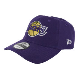 New Era 9Twenty Los Angeles Lakers Core Classic Adjustable Strapback Hat Official Team Colors Purple