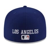 New Era 59Fifty Los Angeles Dodgers Multi Logo Dark Royal Fitted Hat Limited Edition Rear