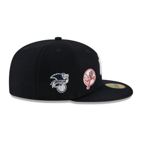 New Era 59Fifty New York Yankees Multi Logo Dark Navy Fitted Hat Limited Edition Right
