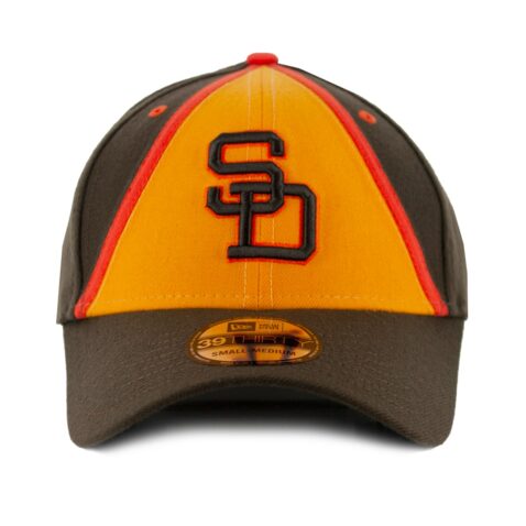 New Era 39Thirty San Diego Padres 1984 Retro Cooperstown Hat Brown Front