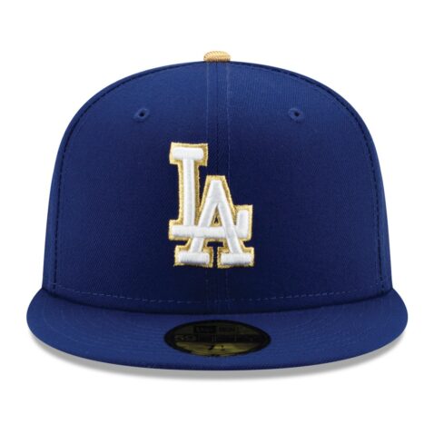 New Era 59Fifty Los Angeles Dodgers Gold Collection Champion Limited Edition Fitted Hat Front