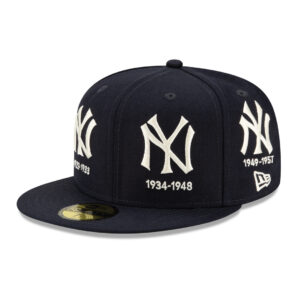 New Era 59Fifty New York Yankees Logo Progression Dark Navy Limited Edition Fitted Hat Front Right